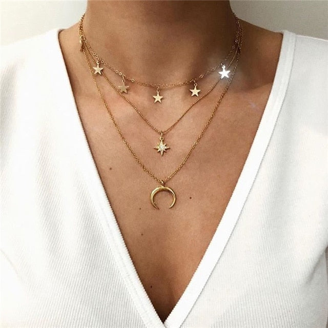 Moon star Necklaces For Women