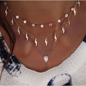 Bolt crystal Necklaces For Women